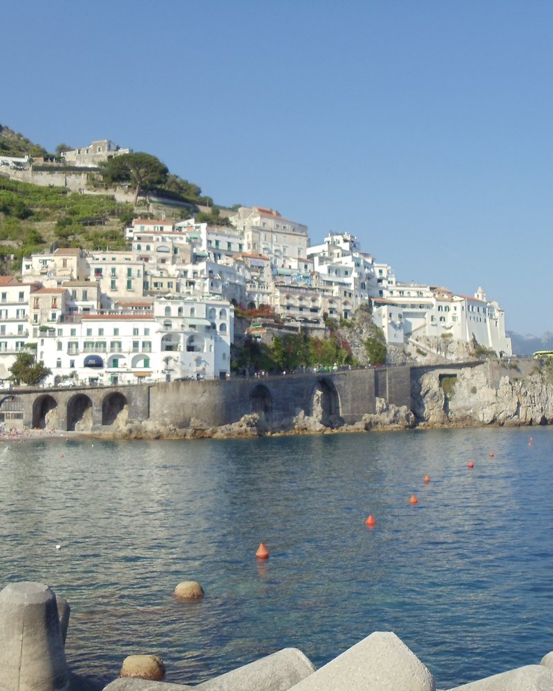 Amalfi town seen from the water